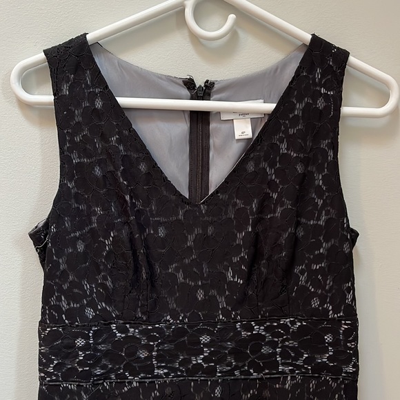 Ann Taylor Loft Black Lace Overlay Dress - Picture 2 of 5